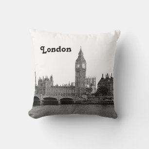 London England Skyline Etched Kissen