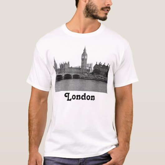 London England Skyline Etched T-Shirt (Vorderseite)