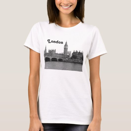 London England Skyline Etched T-Shirt (Vorderseite)