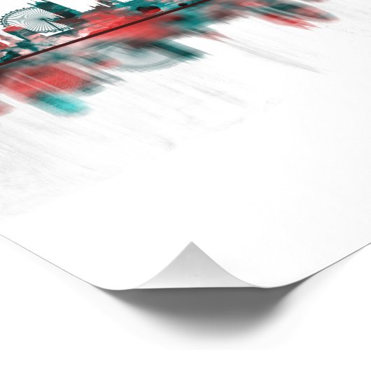 London England Skyline Fotodruck (Ecke)