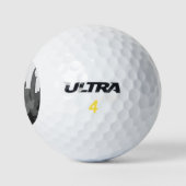 London England Skyline in Schwarz und Weiß Golfball (Logo)