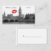 London England Skyline Kiss BW Platzkarten (Vorne/Hinten)