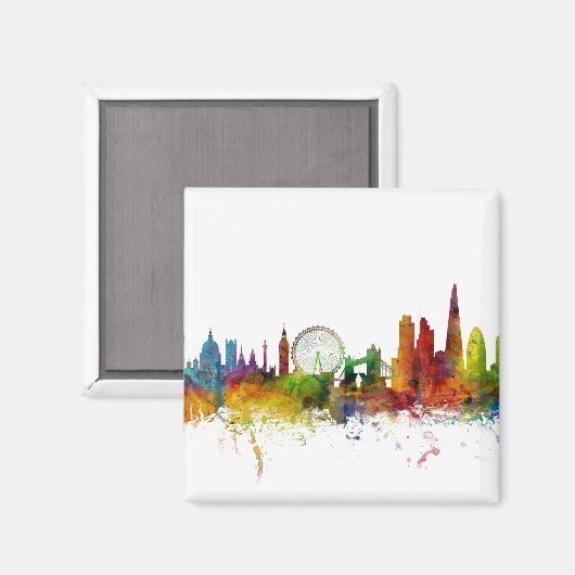London England Skyline Magnet (Vorderseite/Rückseite)