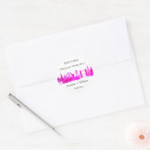 London England Skyline Pink Favorits Weddings Clas Runder Aufkleber (Umschlag)