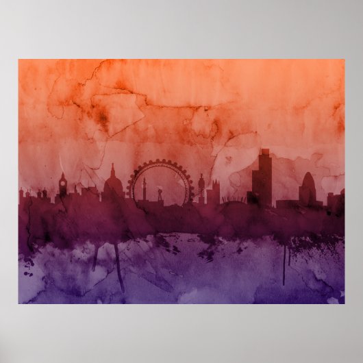 London England Skyline Poster (Vorne)
