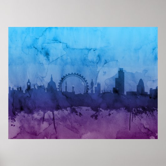 London England Skyline Poster (Vorne)