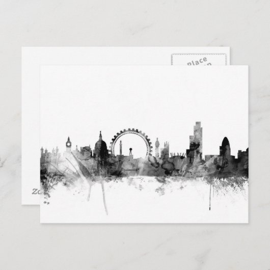 London England Skyline Postkarte (Vorne/Hinten)