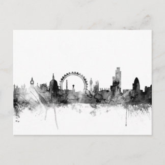 London England Skyline Postkarte