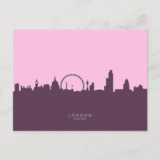 London England Skyline Postkarte (Vorderseite)