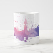 London England Skyline Splash Jumbo-Tasse (Vorderseite)