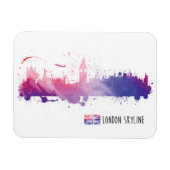 London England Skyline Splash Magnet (Horizontal)