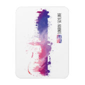 London England Skyline Splash Magnet (Vertikal)