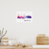 London England Skyline Splash Poster (Küche)