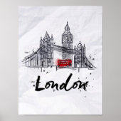 London, England | Splashy Artwork Poster (Vorne)