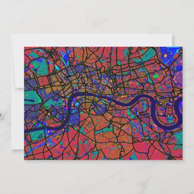 London England Street Map (Vorderseite)