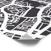 London England Street Map Art Poster (Ecke)