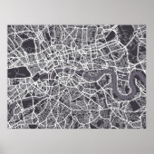 London England Street Map Art Poster (Vorne)