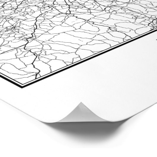 London England Street Map Poster (Ecke)