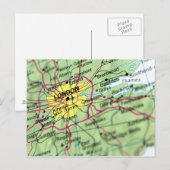 London, England Street Map Postkarte (Vorne/Hinten)