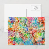 London England Street Map Postkarte (Vorne/Hinten)