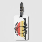 London England Sunset Custom Family Trip Gepäckanhänger (Vorderseite Vertikal)