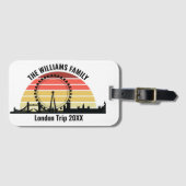 London England Sunset Custom Family Trip Gepäckanhänger (Vorderseite (Horizontal))