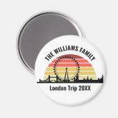 London England Sunset Custom Family Trip Magnet (Vorderseite/Rückseite)