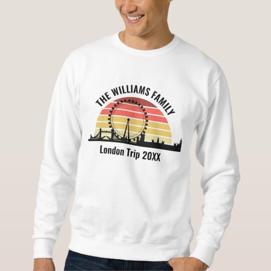 London England Sunset Custom Family Trip Sweatshirt (Vorderseite)