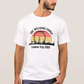 London England Sunset Custom Family Trip T-Shirt (Vorderseite)