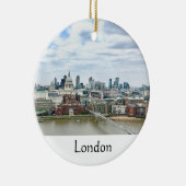 London England Thames River City Skyline Keramik Ornament (Rechts)