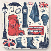 London-England-Thema Getränkeuntersetzer (Vorderseite)