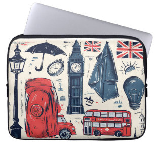 London-England-Thema Laptopschutzhülle