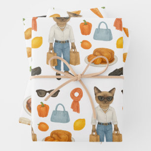 London England thematisch für Cat Lovers Geschenkpapier Set