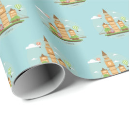London England Themed Gift Wrapping Paper Geschenkpapier