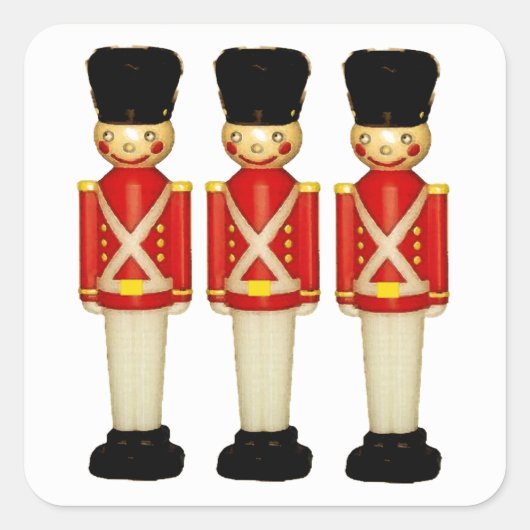 London England Toy Soldiers Quadratischer Aufkleber (Vorderseite)