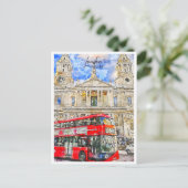 London England Travel Place Watercolor Postkarte (Stehend Vorderseite)