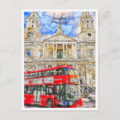 London England Travel Place Watercolor Postkarte (Vorderseite)