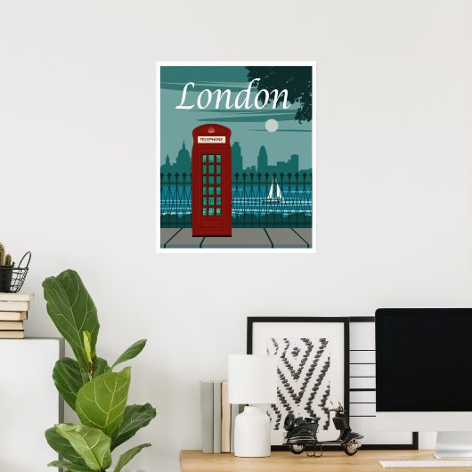 London, England Travel Poster (Heimbüro)