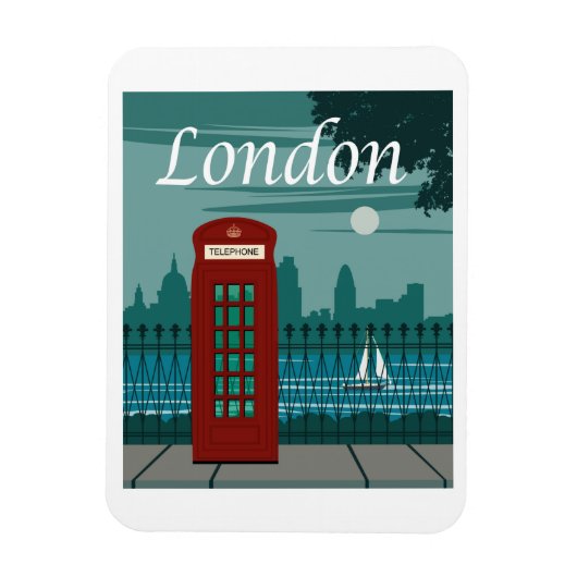 London, England Travel Poster Magnet (Vertikal)