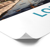 London England Travel Print Poster (Ecke)