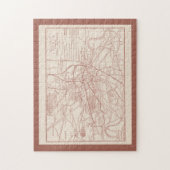 London England Tube Railways Antik Sketch Karte Puzzle (Vertikal)