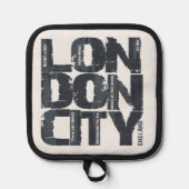 London, England Typografie Topflappen (Vorderseite)