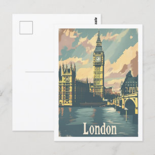 London England UK Berühmter Reiseort der Vergangen Postkarte