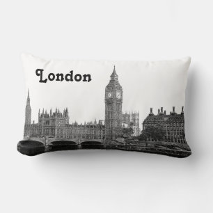 London England UK Skyline Geätzt Lendenkissen