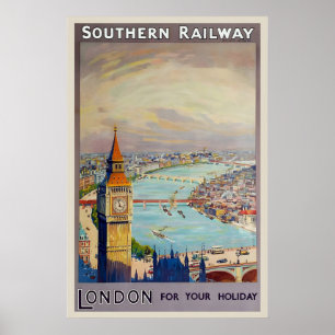 London England UK St Pauls Kathedrale Big Ben Poster