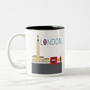 London-England-UK-travel-europe-big ben-city Zweifarbige Tasse