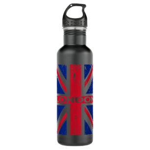 London England Union Jack Flag - Vereinigtes König Edelstahlflasche
