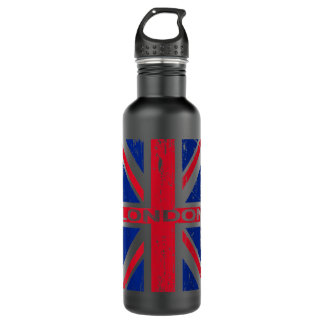 London England Union Jack Flag - Vereinigtes König Edelstahlflasche