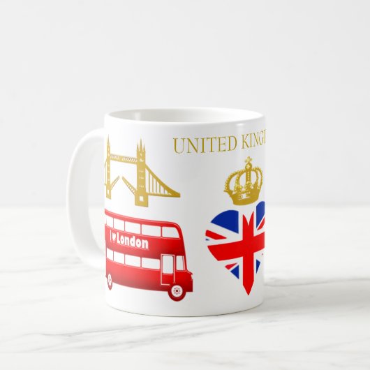 London, England, Vereinigtes Königreich Kaffeetasse (Vorderseite Links)