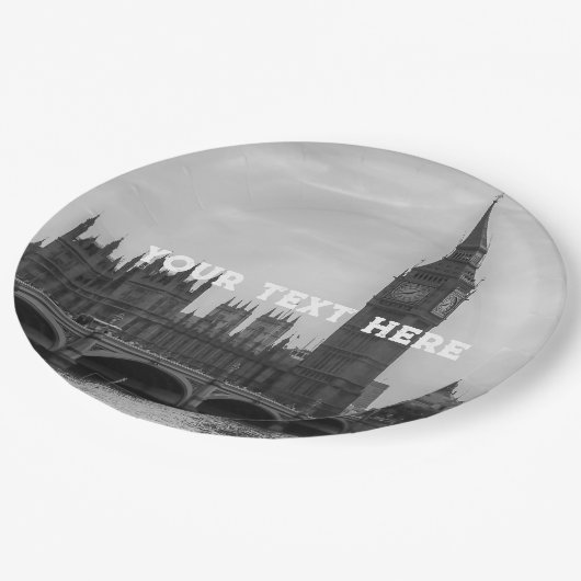 London England Vereinigtes Königreich UK Paper Pappteller (Schrägansicht)